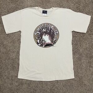 Vintage Friends Shirt Large Moca White TV Show Smelly Cat 2006 Warner Bros NBC